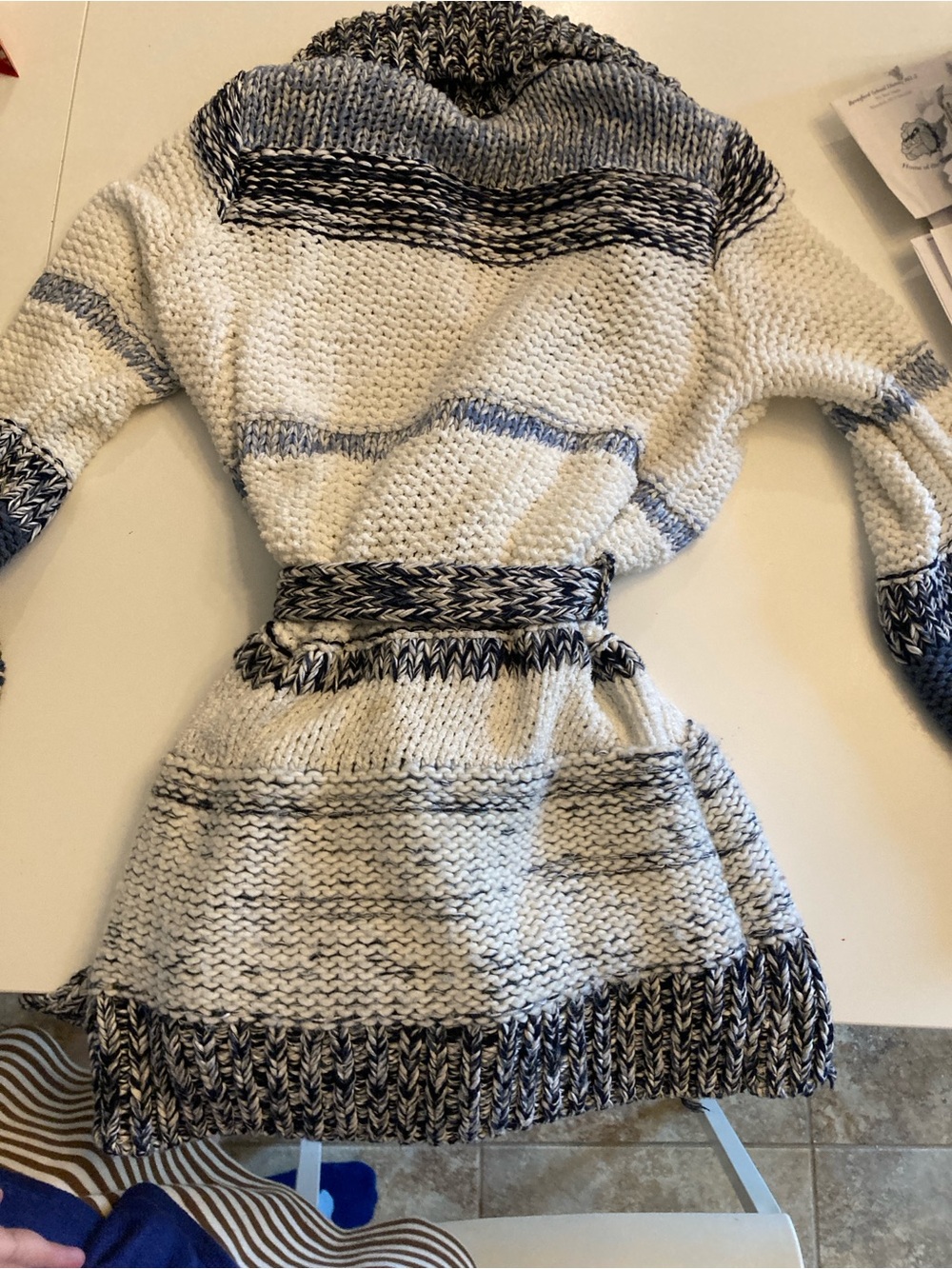 Loft belted cardigan sweater - M - Picture 2 of 7